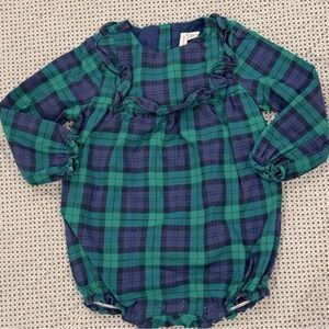 BABY PLAID RUFFLE ROMPER